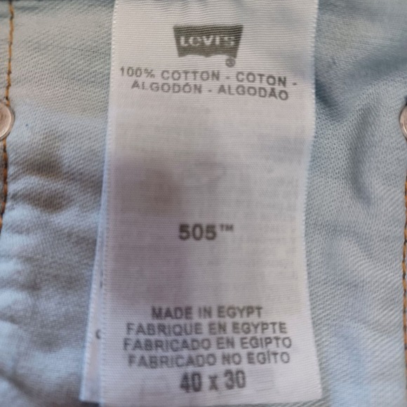 Levi's 505 Men's Size 40 x 30 Straight Fit Medium Wash Denim Blue Jean Pants NEW - Picture 7 of 9